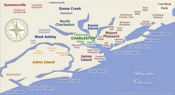 Map of Charleston South Carolina - Click on map to view all Charleston MLS listings