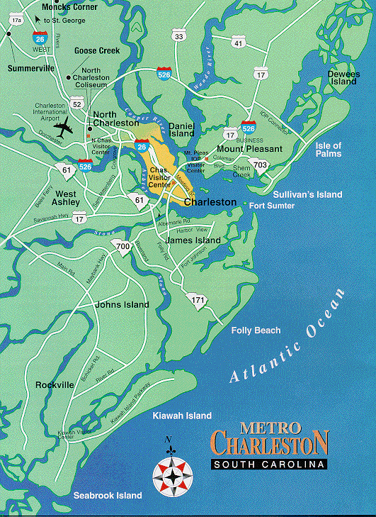 Map of Charleston SC