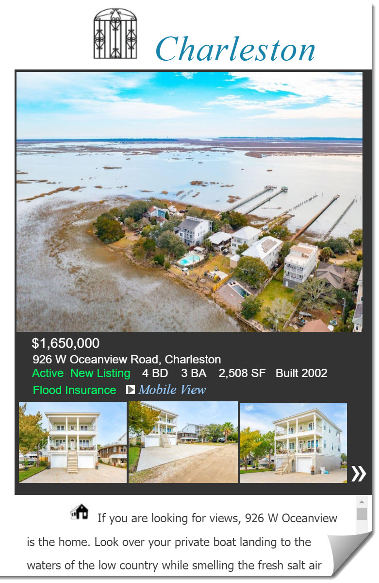 Search the Charleston real estate new